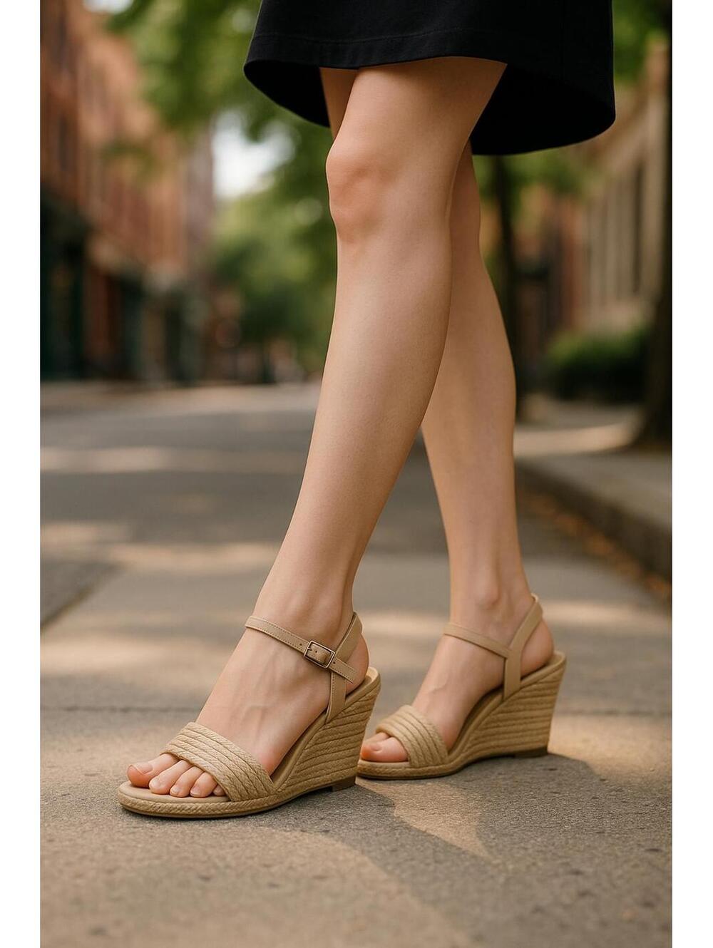 Joie Women's 8.5 Square Toe Wedge Block Heel Sandals - Picture 2 of 9